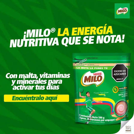 Bebida achocolatada MILO Activ Go energía nutritiva (440 gr) — Agrega dos cucharadas (25g) de MILO® en polvo a un vaso de leche descremada (200ml) fría o caliente,, 440 gramos